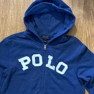 Polo Ralph Lauren Kid BOY GIRL L 14 16 Blue Hoodie SWEATSHIRT JACKET HOODED BEAR